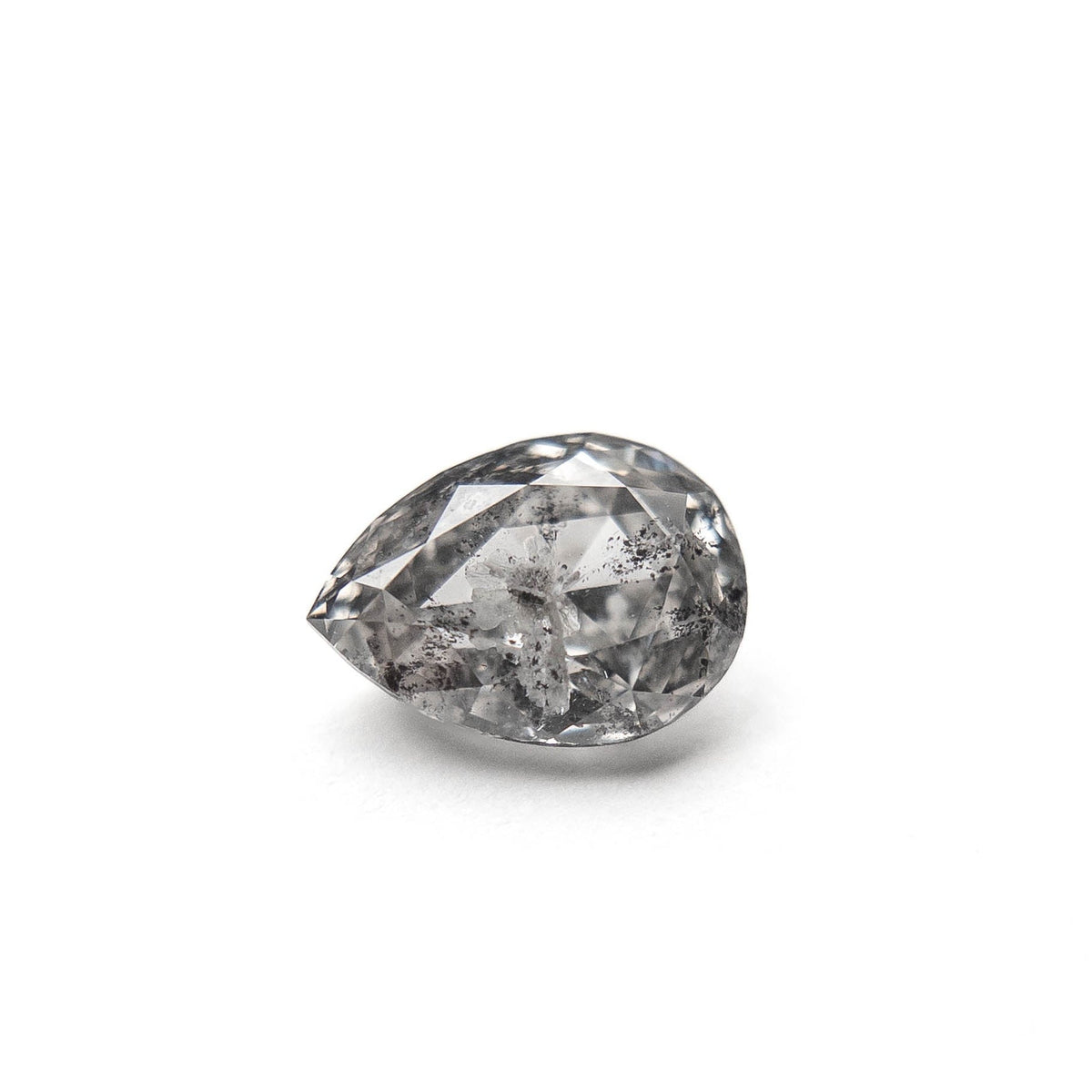 1.54 Carat Canadian Salt and Pepper Double Cut Pear Diamond