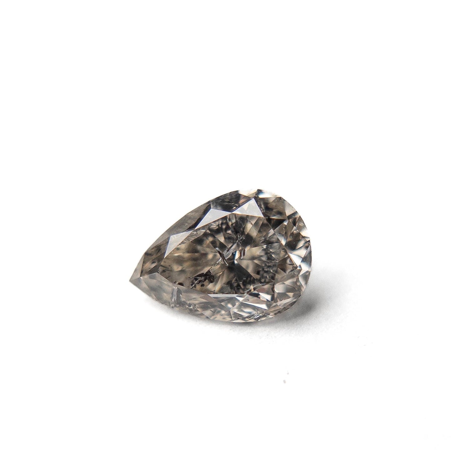 1.60 Carat Canadian Salt and Pepper Brilliant Cut Pear Diamond