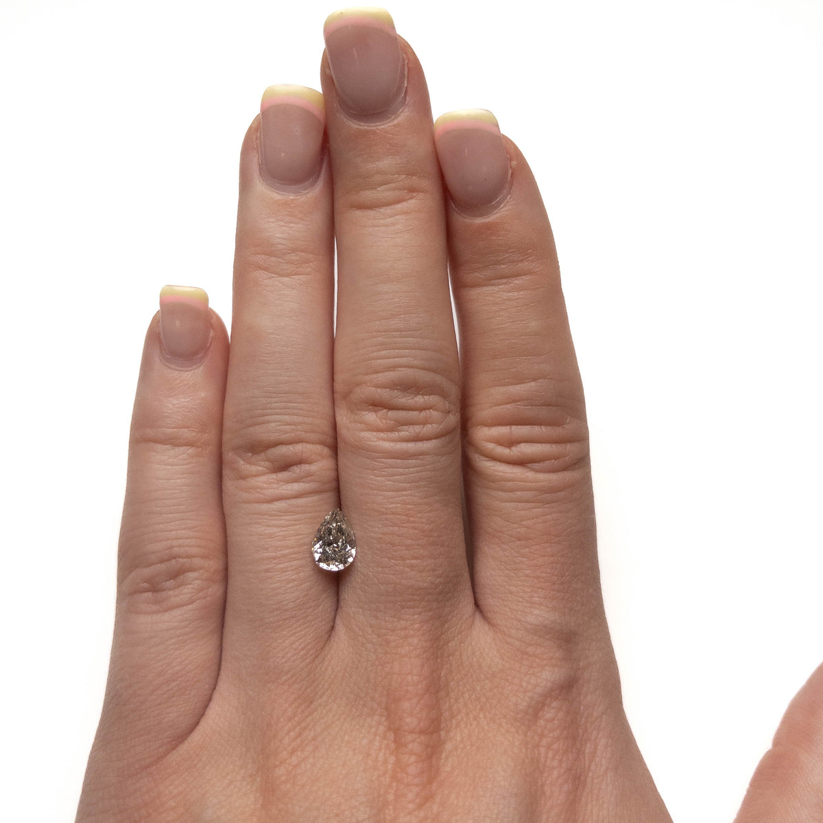 1.60 Carat Canadian Salt and Pepper Brilliant Cut Pear Diamond