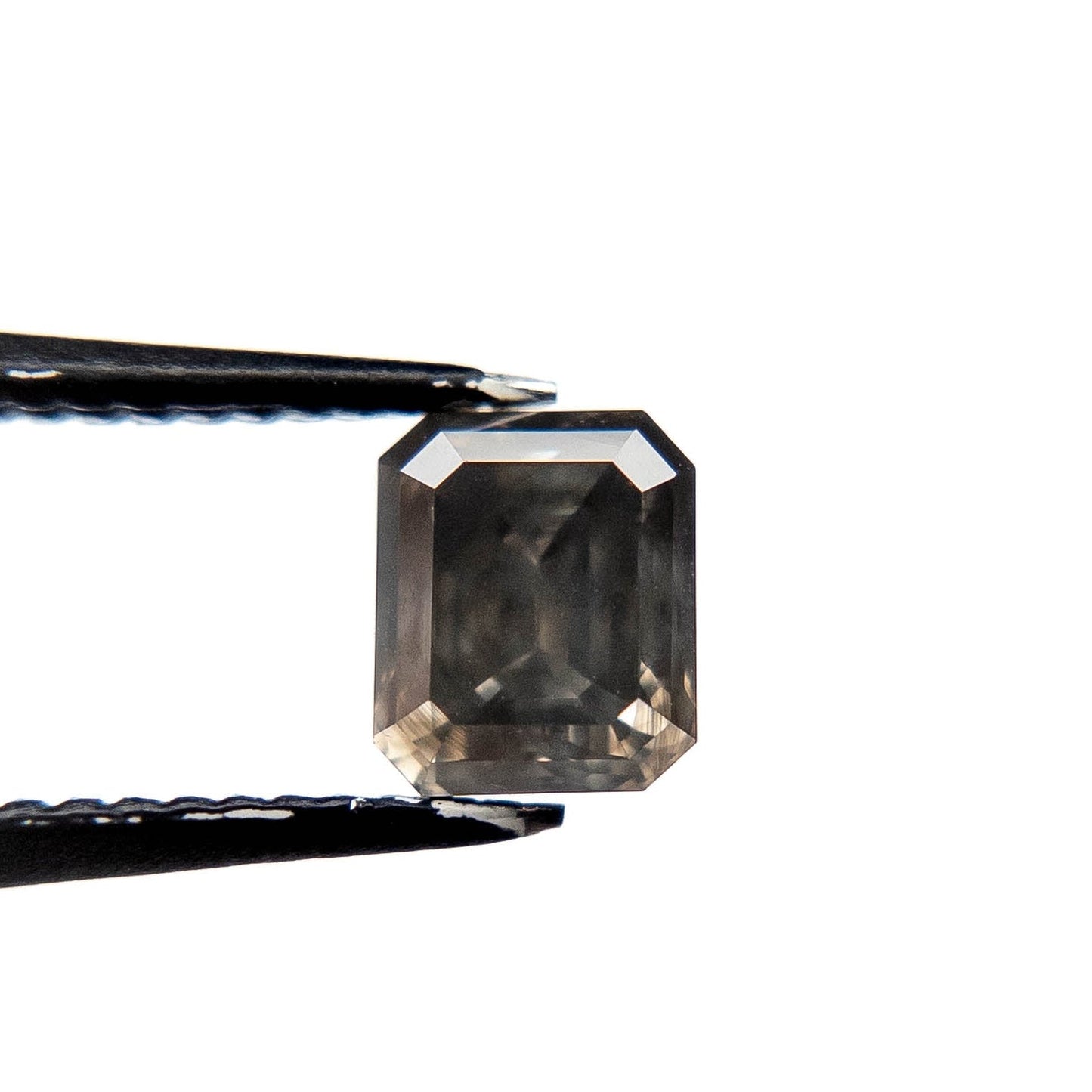 1.18 Carat Black Double Cut Asscher Diamond