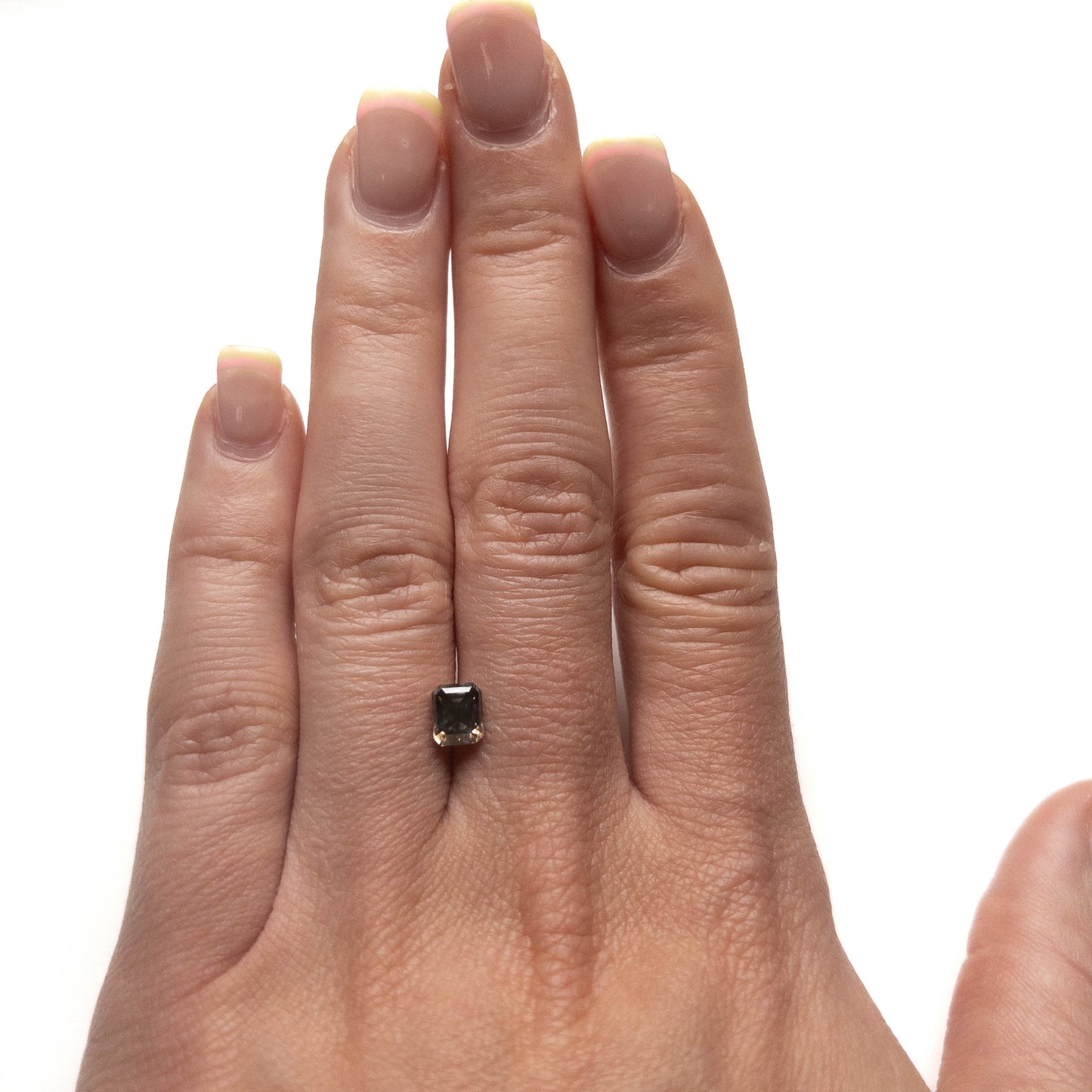 1.18 Carat Black Double Cut Asscher Diamond