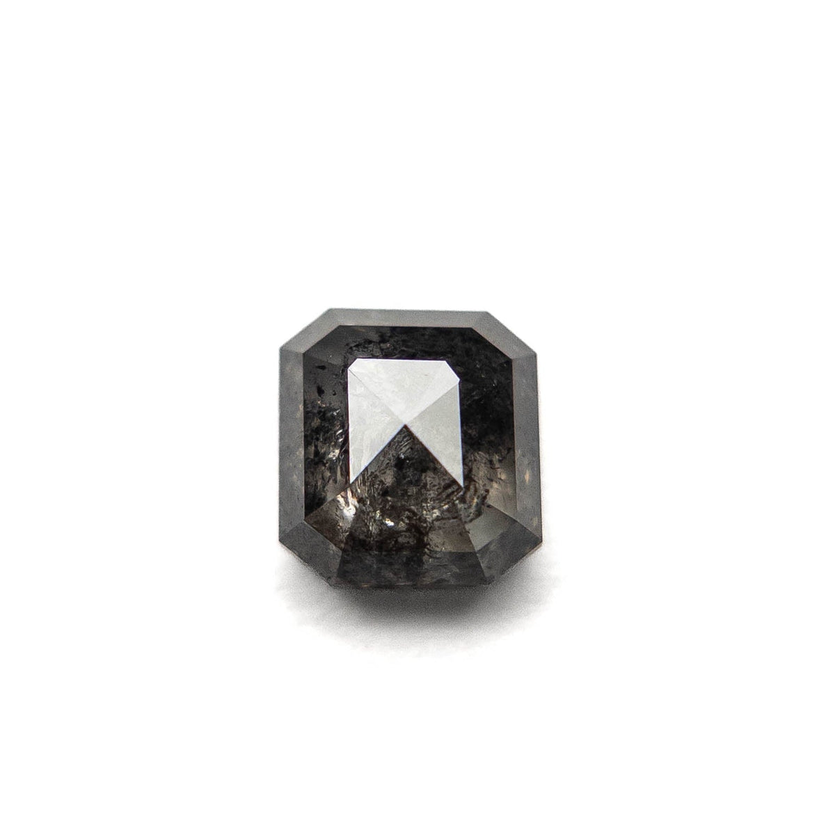 1.26 Carat Salt and Pepper Rose Cut Asscher Diamond