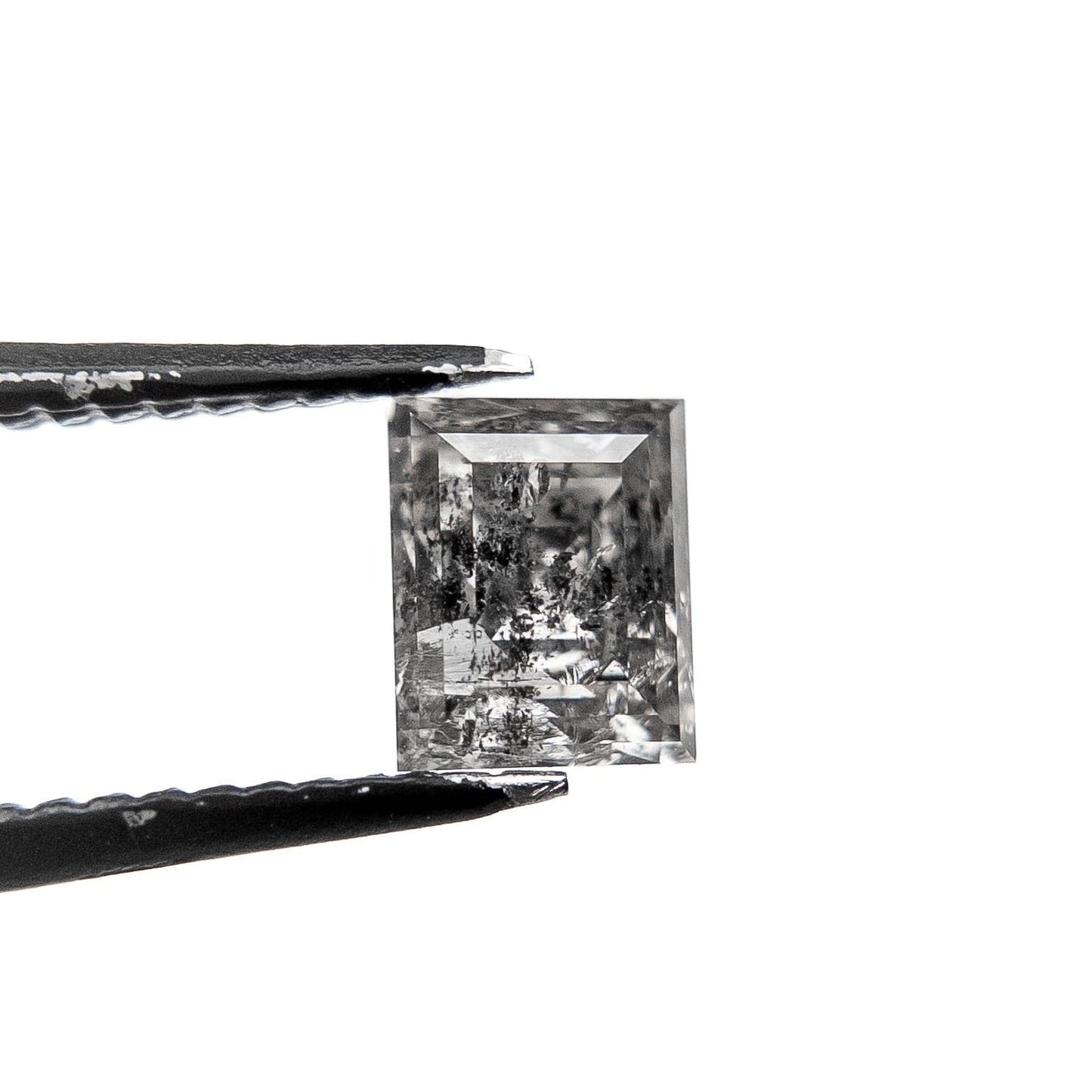 1.04 CARAT CANADIAN SALT AND PEPPER BRILLIANT CUT PRINCESS DIAMOND