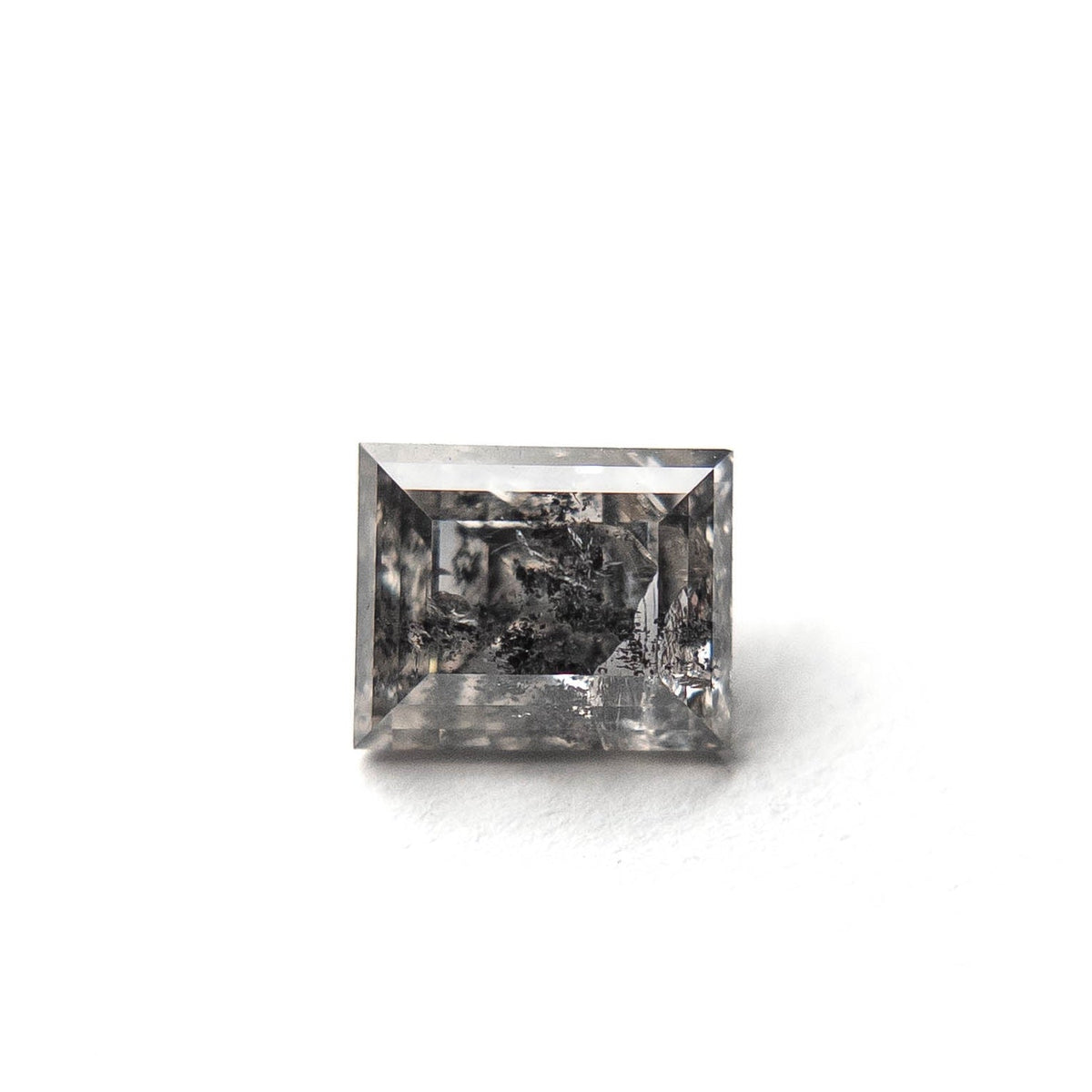 1.04 CARAT CANADIAN SALT AND PEPPER BRILLIANT CUT PRINCESS DIAMOND