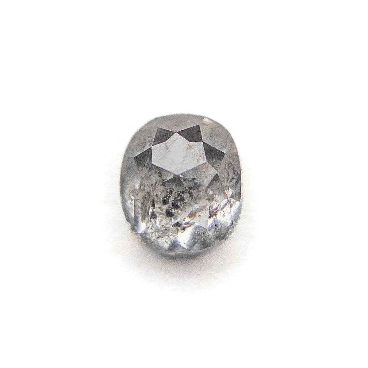 1.06 Carat Salt and Pepper Double Cut Oval Diamond