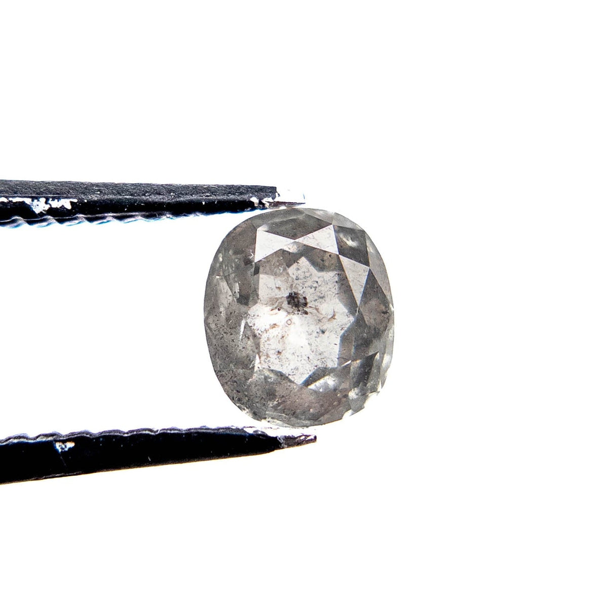 1.06 Carat Salt and Pepper Double Cut Oval Diamond