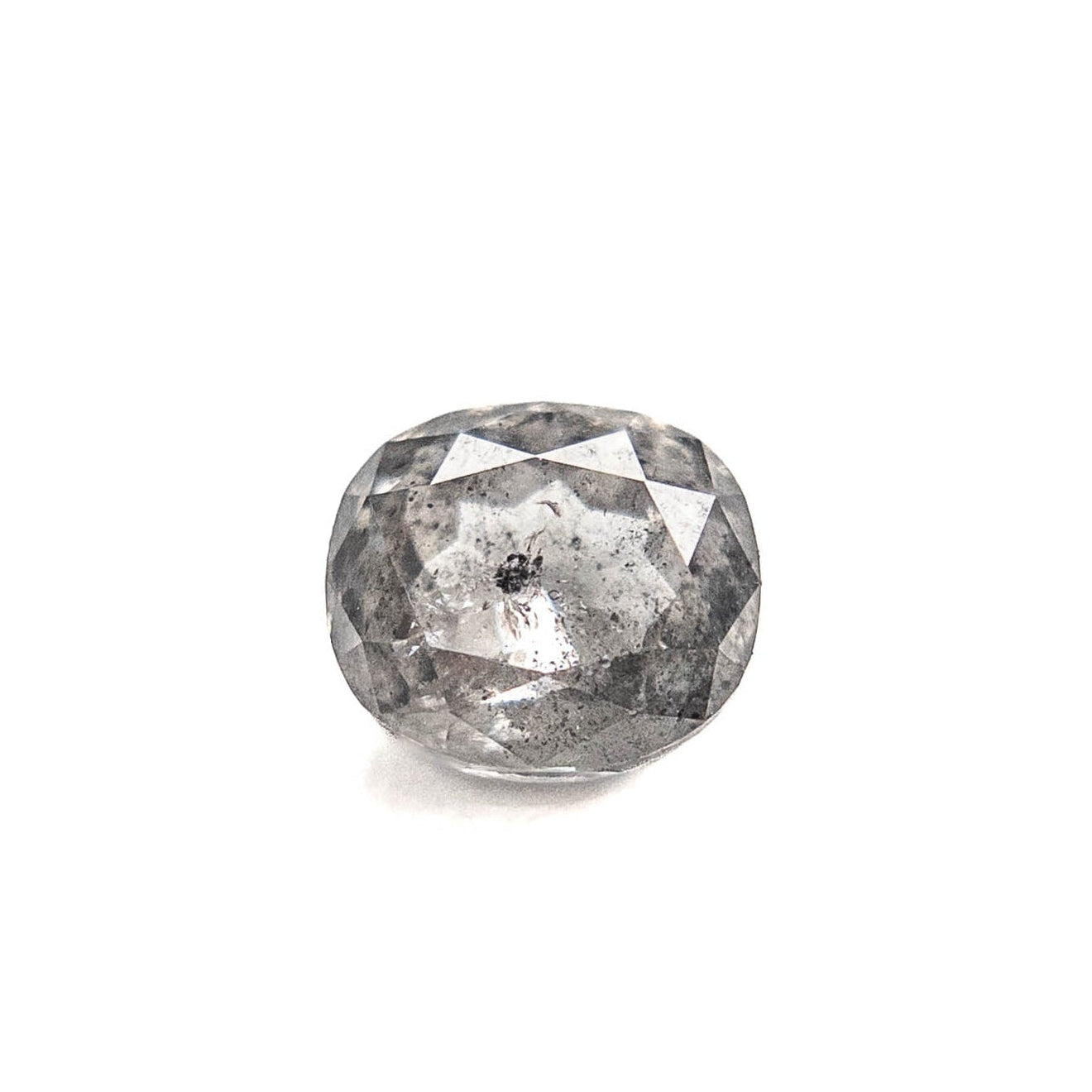 1.06 Carat Salt and Pepper Double Cut Oval Diamond