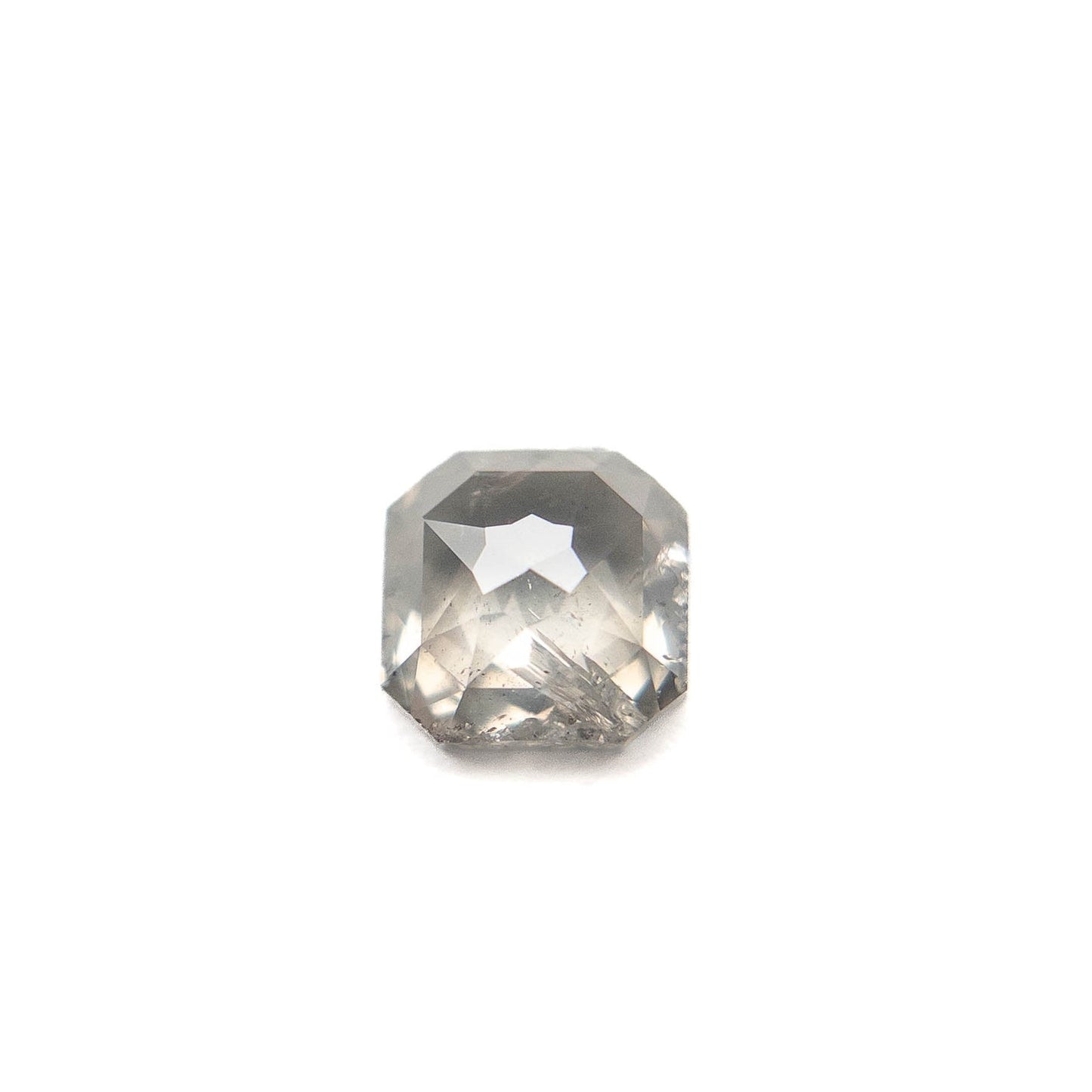 .90 Carat Icy White Rose Cut Asscher Cut Diamond