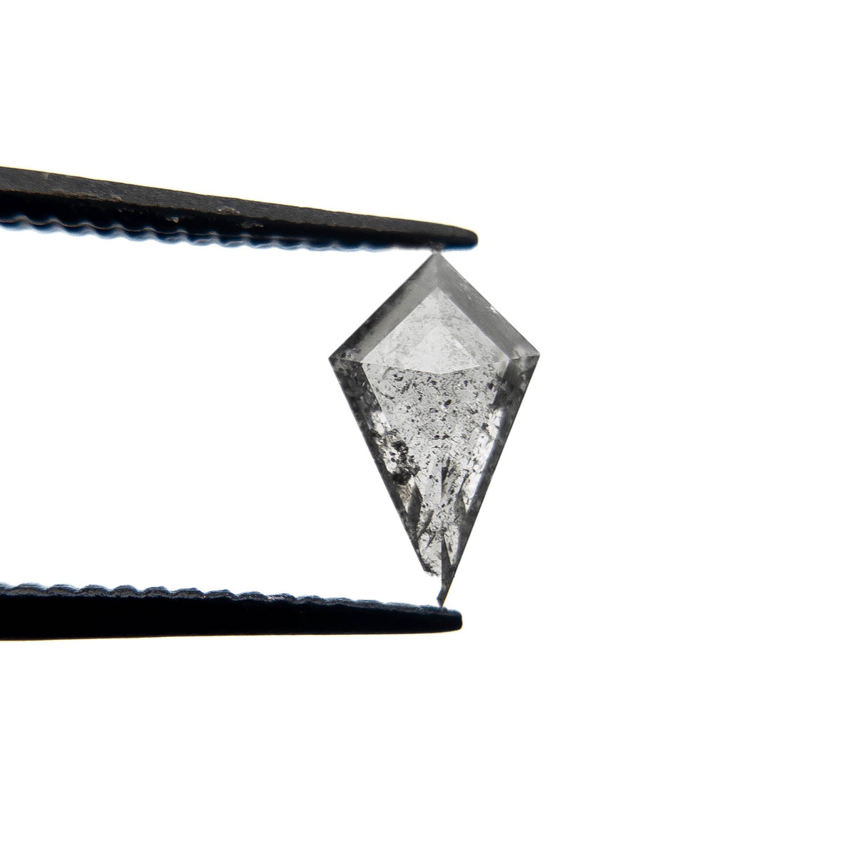 .72 Carat Salt and Pepper Double Cut Kite Diamond