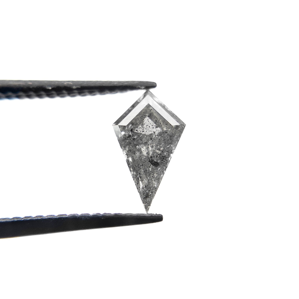.72 Carat Salt and Pepper Double Cut Kite Diamond