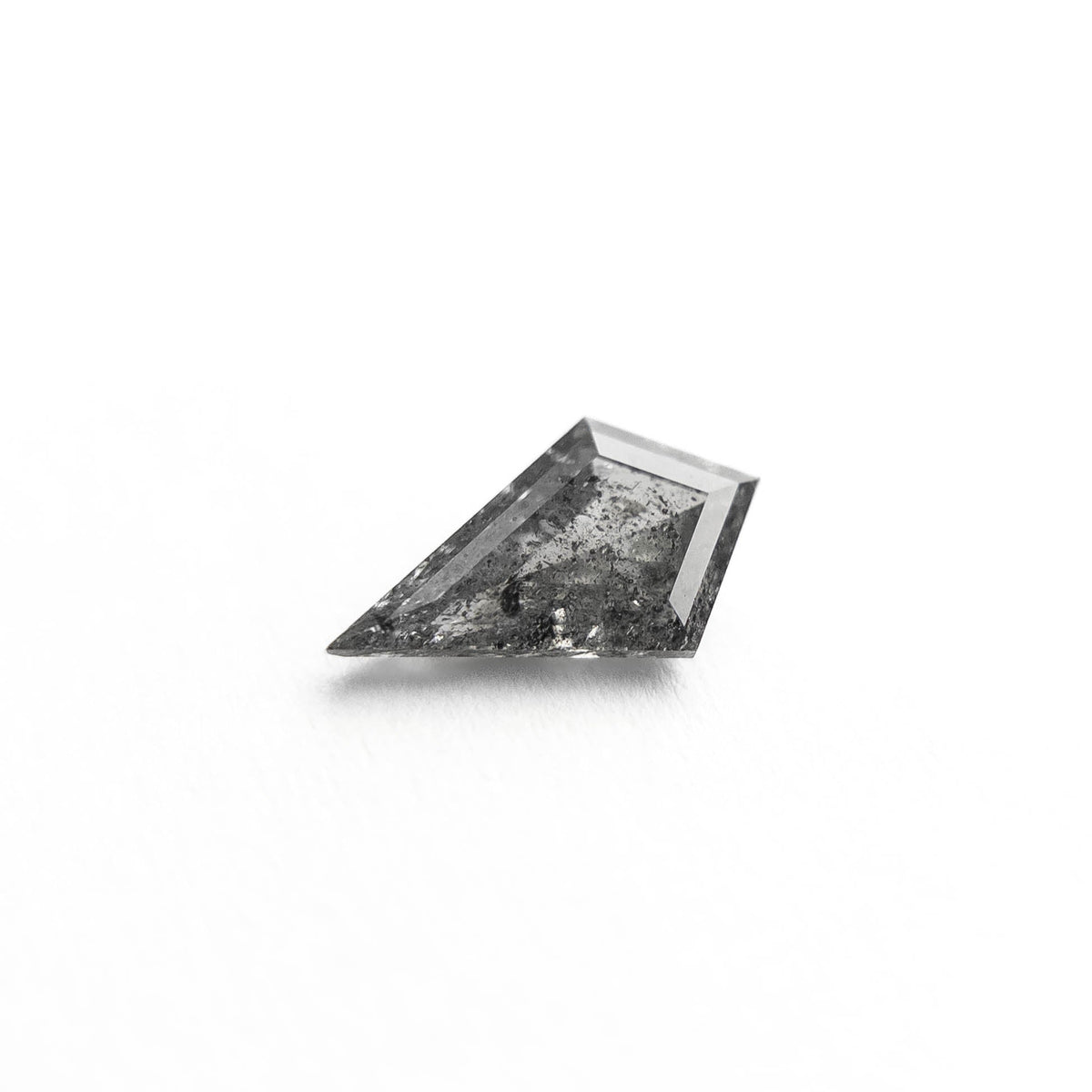 .72 Carat Salt and Pepper Double Cut Kite Diamond