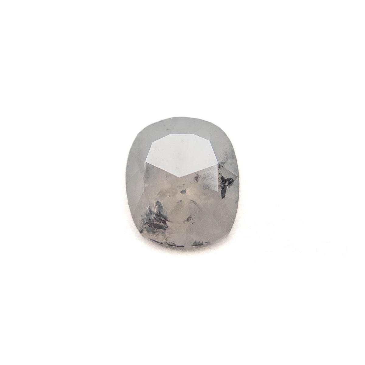.76 Carat Salt and Pepper Rose Cut Cushion Oval Diamond