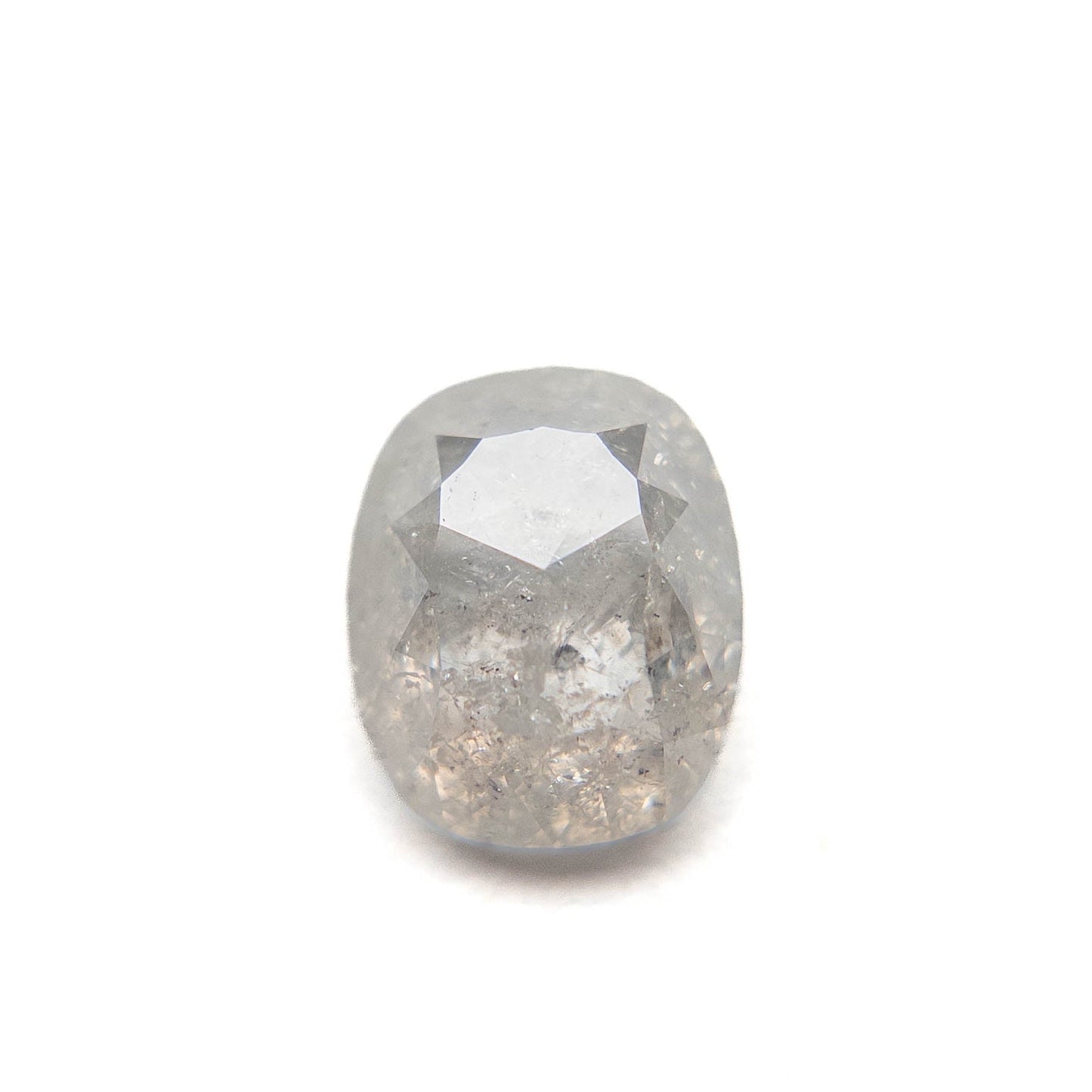 2.37 Carat Icy White Rose Cut Cushion Diamond