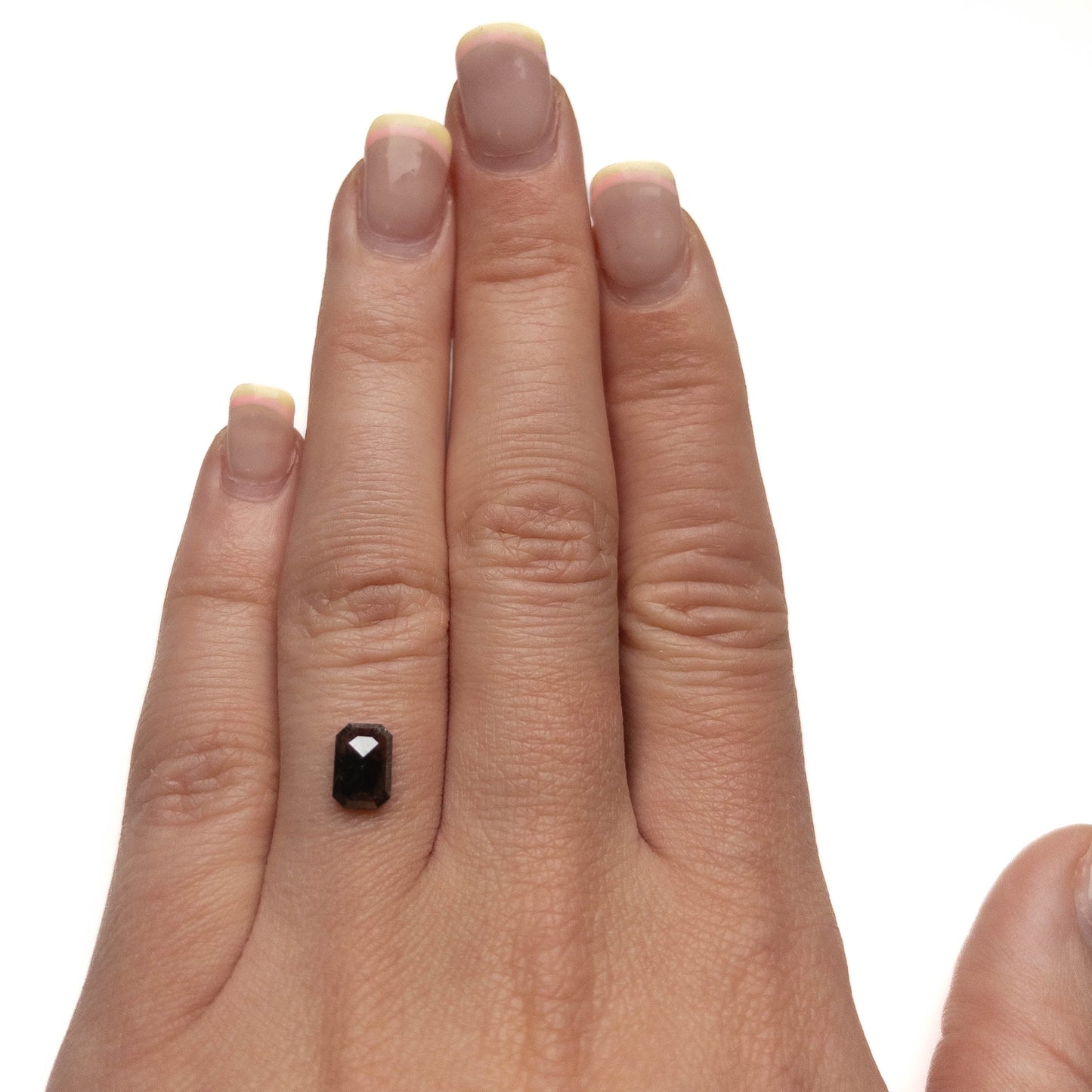 1.10 Carat Black Rose Cut Emerald Diamond