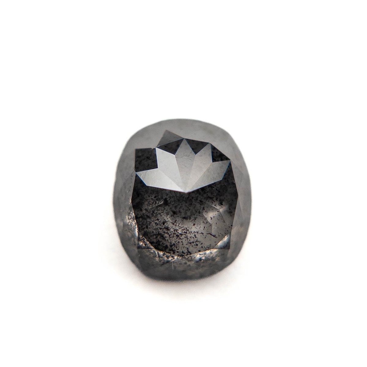 2.56 Carat Salt and Pepper Rose Cut Cushion Diamond
