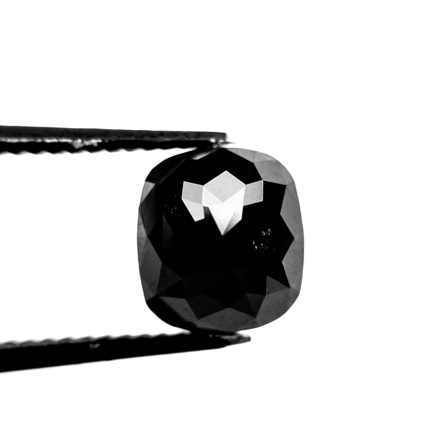 2.90 Carat Black Double Cut Cushion Diamond