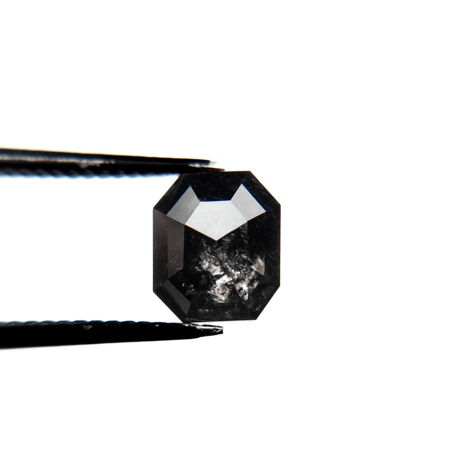 1.98 Carat Black Rose Cut Asscher Diamond