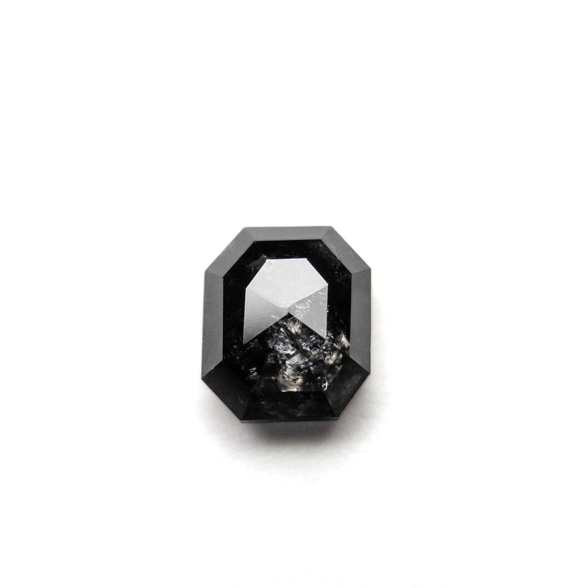1.98 Carat Black Rose Cut Asscher Diamond