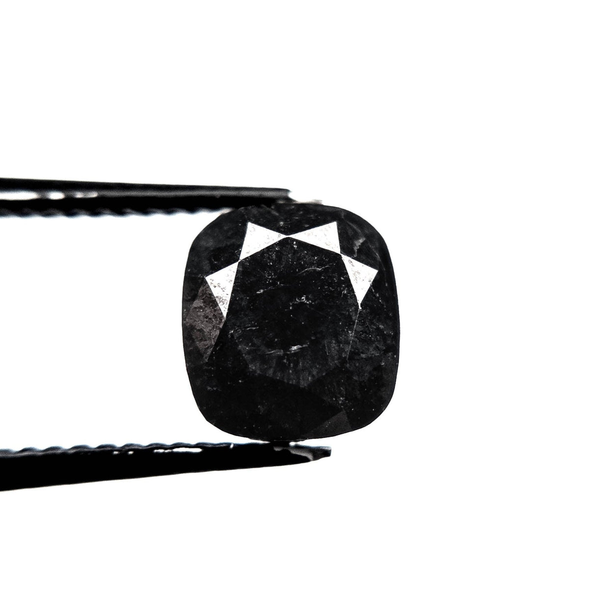 2.90 Carat Black Double Cut Cushion Diamond