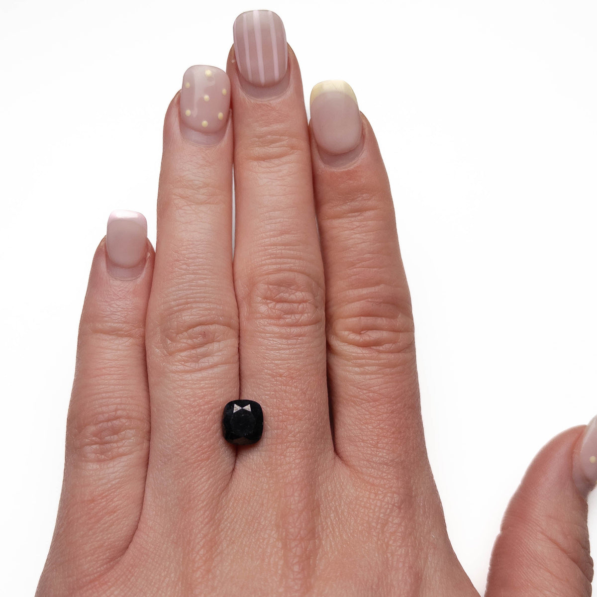 2.90 Carat Black Double Cut Cushion Diamond