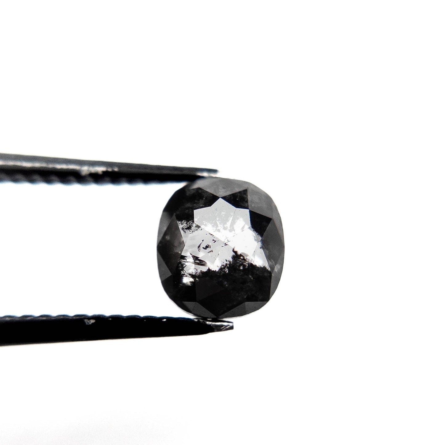 1.16 Carat Black Rose Cut Cushion Diamond
