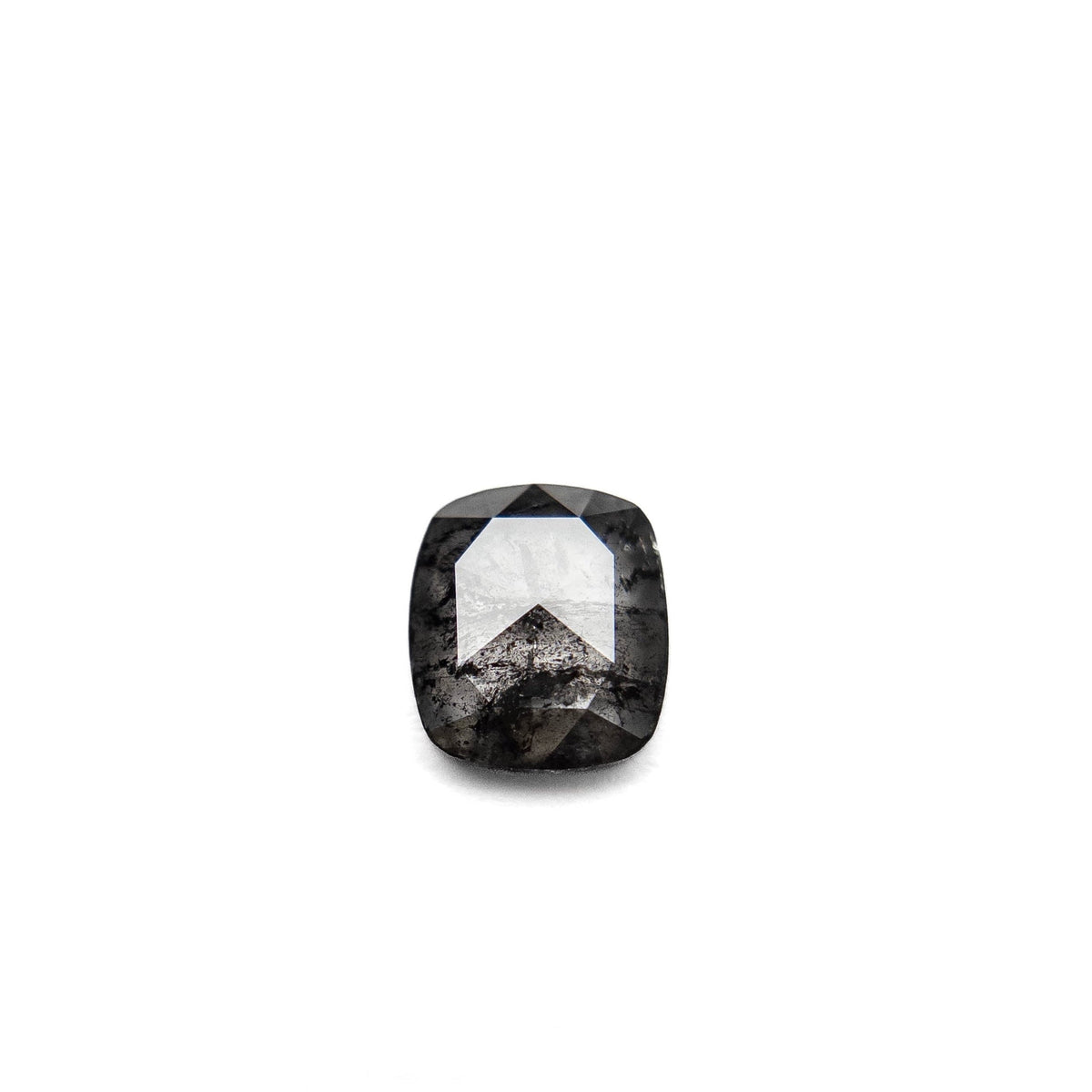 .98 Carat Salt and Pepper Rose Cut Cushion Diamond