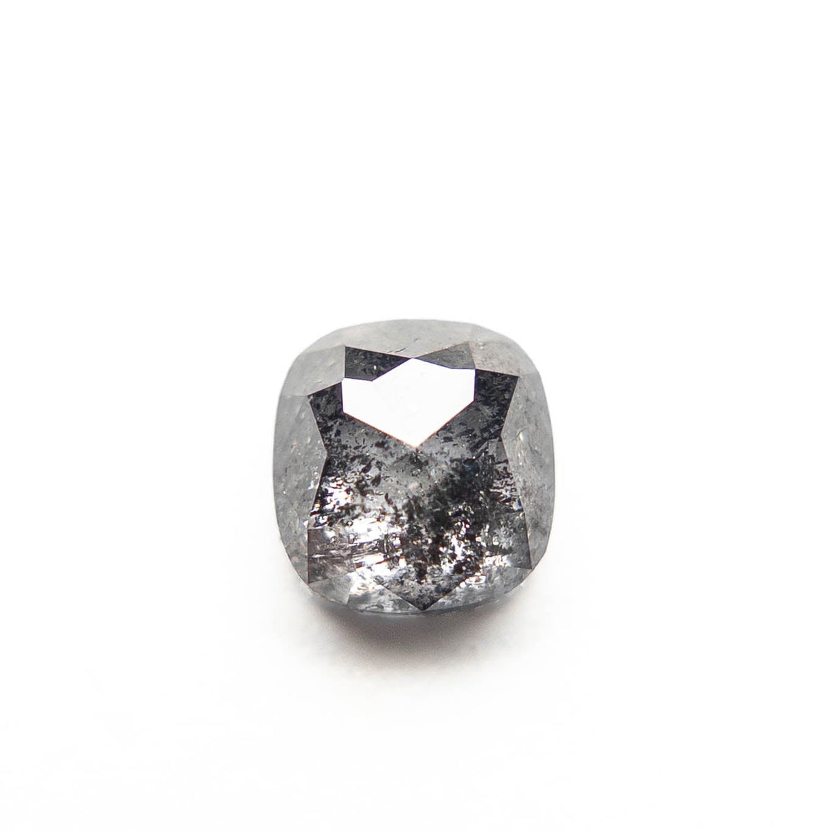 1.08 Carat Salt and Pepper Rose Cut Cushion Diamond