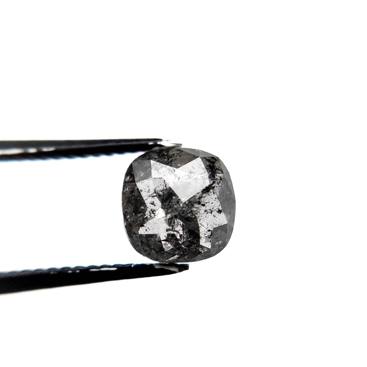1.22 Carat Black Rose Cut Cushion Diamond