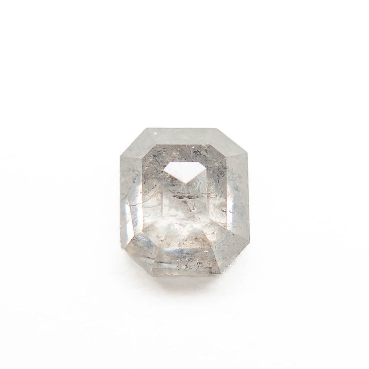 1.07 Carat Icy Salt and Pepper Rose Cut Asscher Diamond