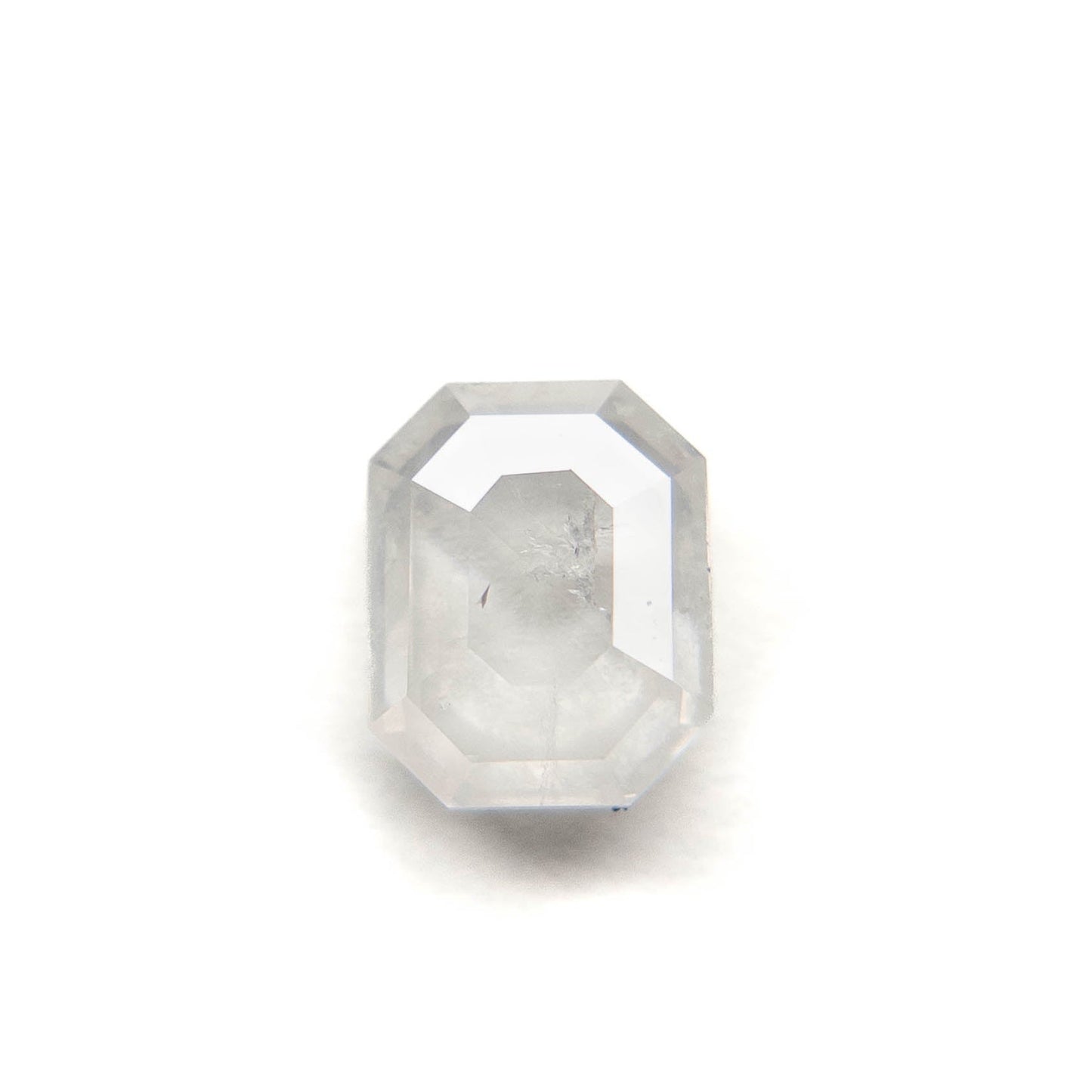 1.59 Carat Icy White Rose Cut Emerald Diamond