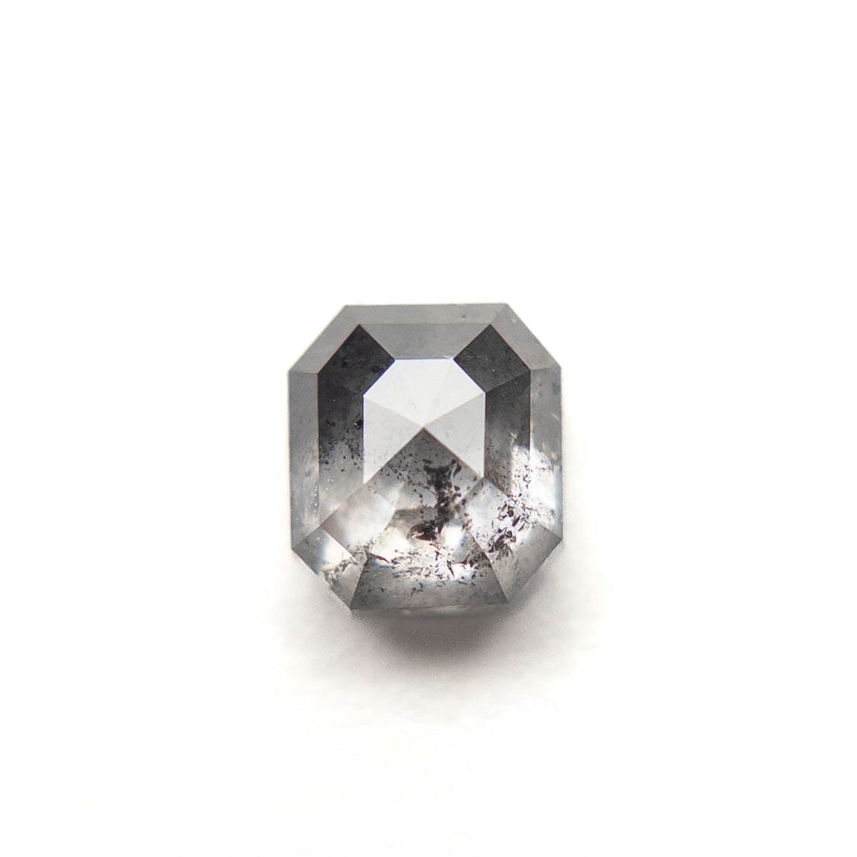 1.07 Carat Salt and Pepper Rose Cut Asscher Diamond