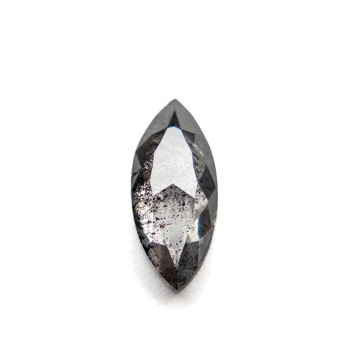 1.11 Carat Salt and Pepper Rose Cut Marquise Diamond