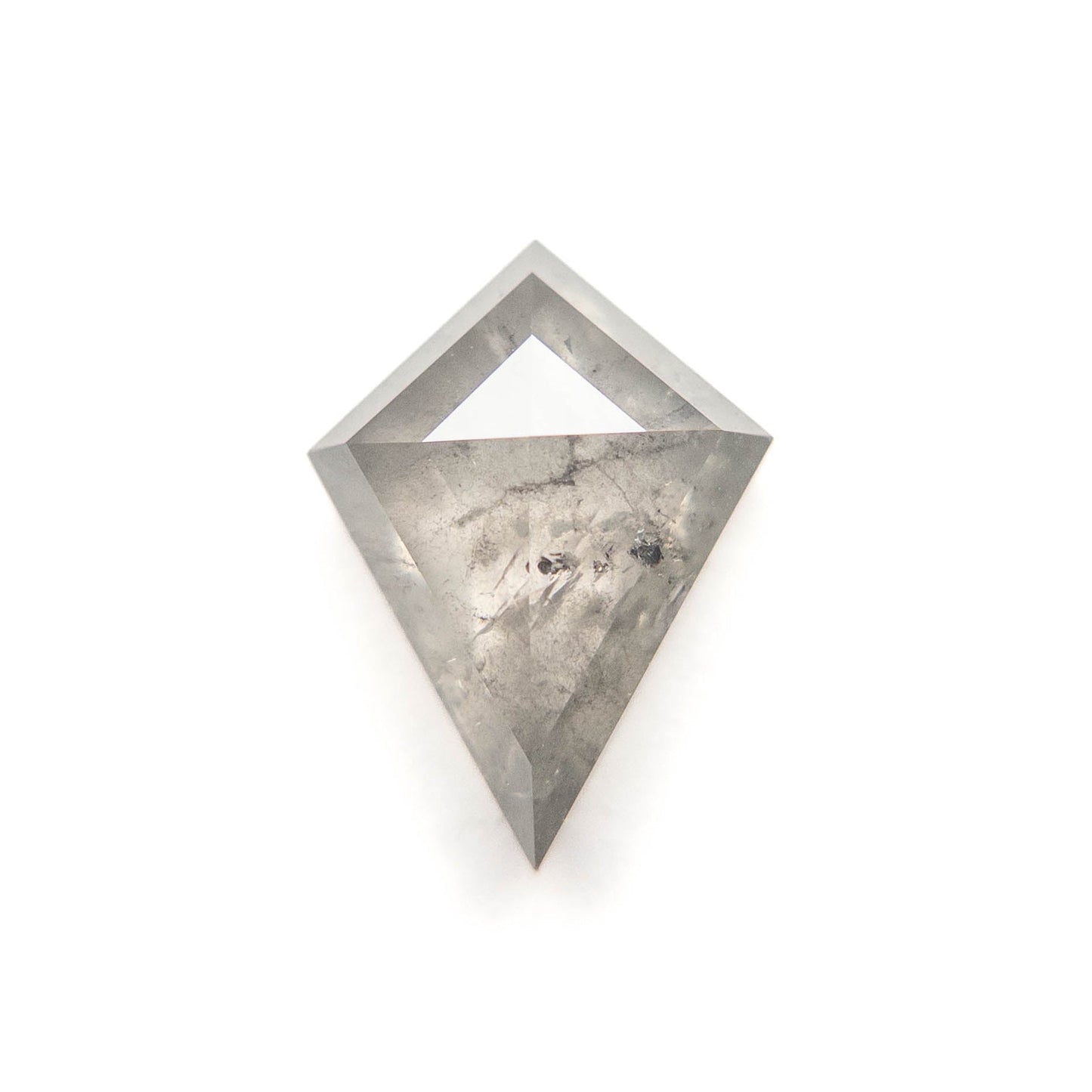 2.80 Carat Salt and Pepper Rose Cut Kite Diamond