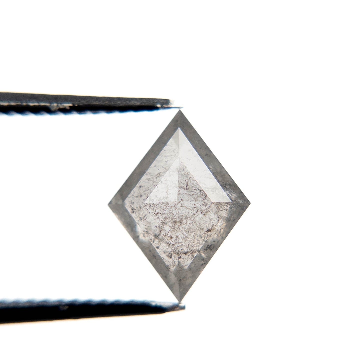 2.01 Carat Icy Salt and Pepper Rose Cut Lozenge Diamond