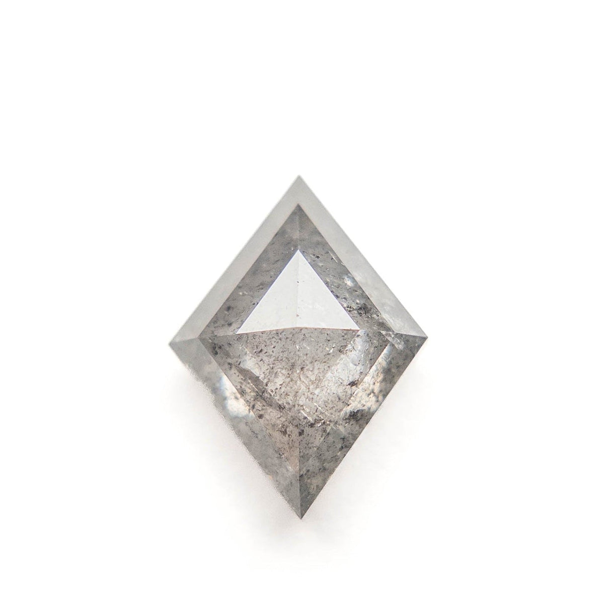 2.01 Carat Icy Salt and Pepper Rose Cut Lozenge Diamond