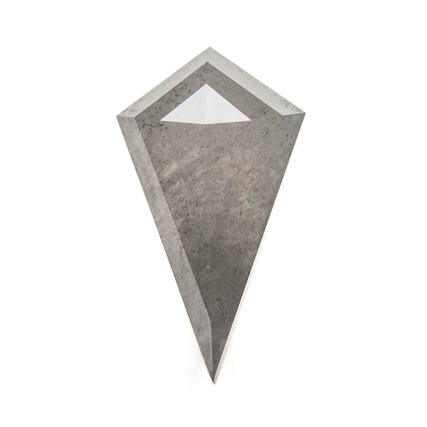 3.14 Carat Salt and Pepper Rose Cut Kite Diamond