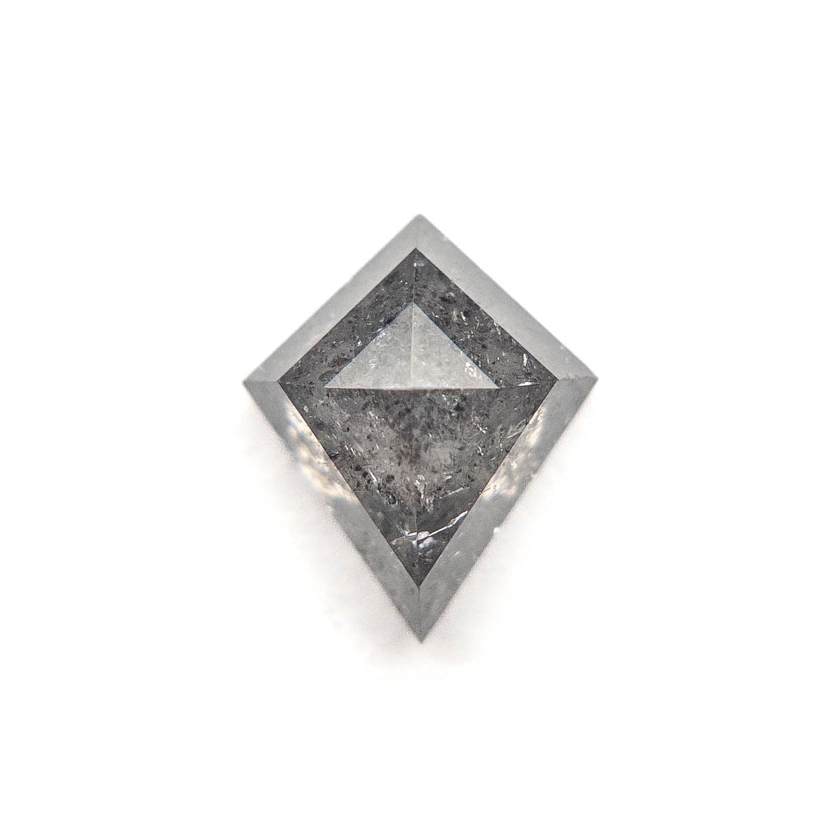 1.28 Carat Salt and Pepper Rose Cut Kite Diamond