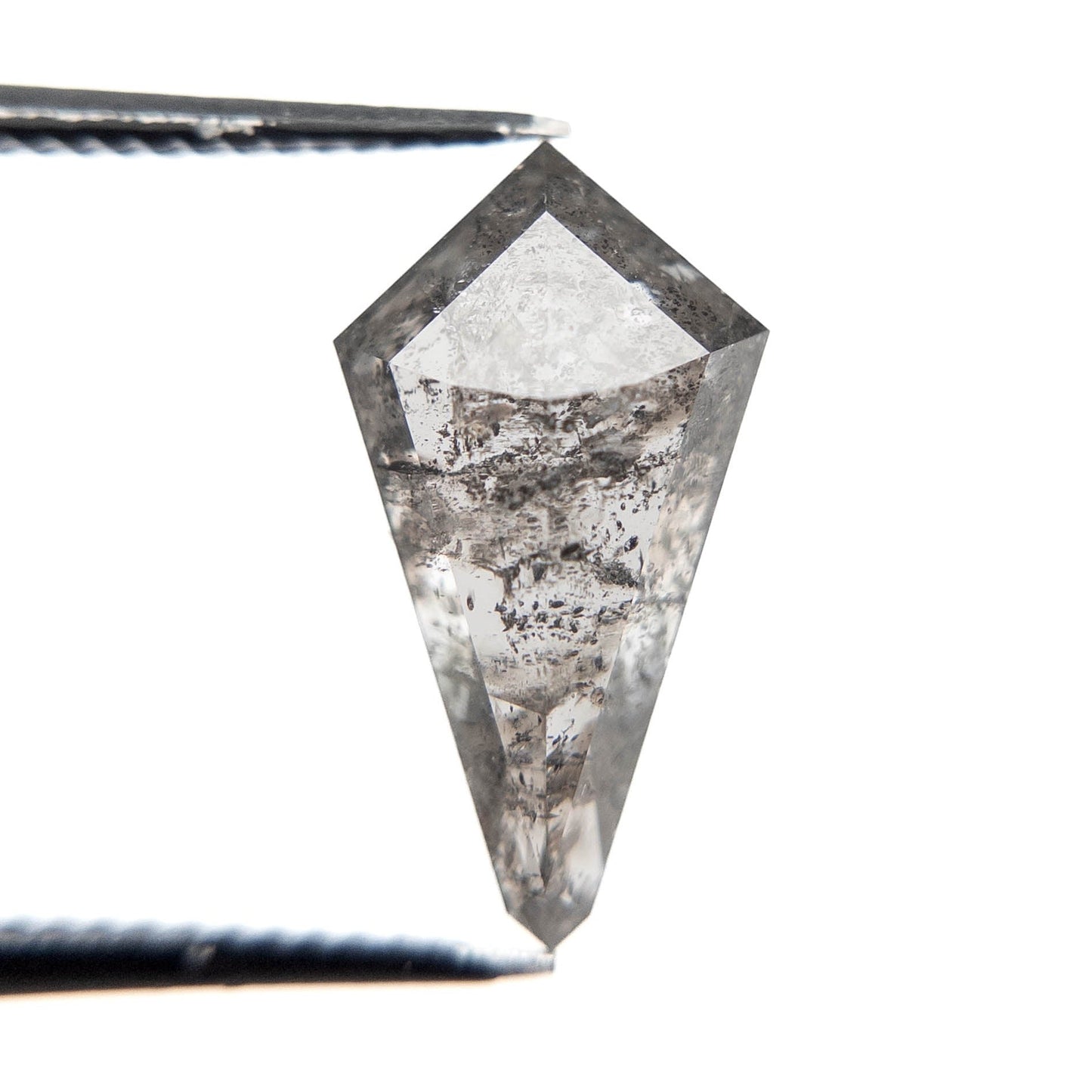 3.70 Carat Salt and Pepper Rose Cut Kite Diamond