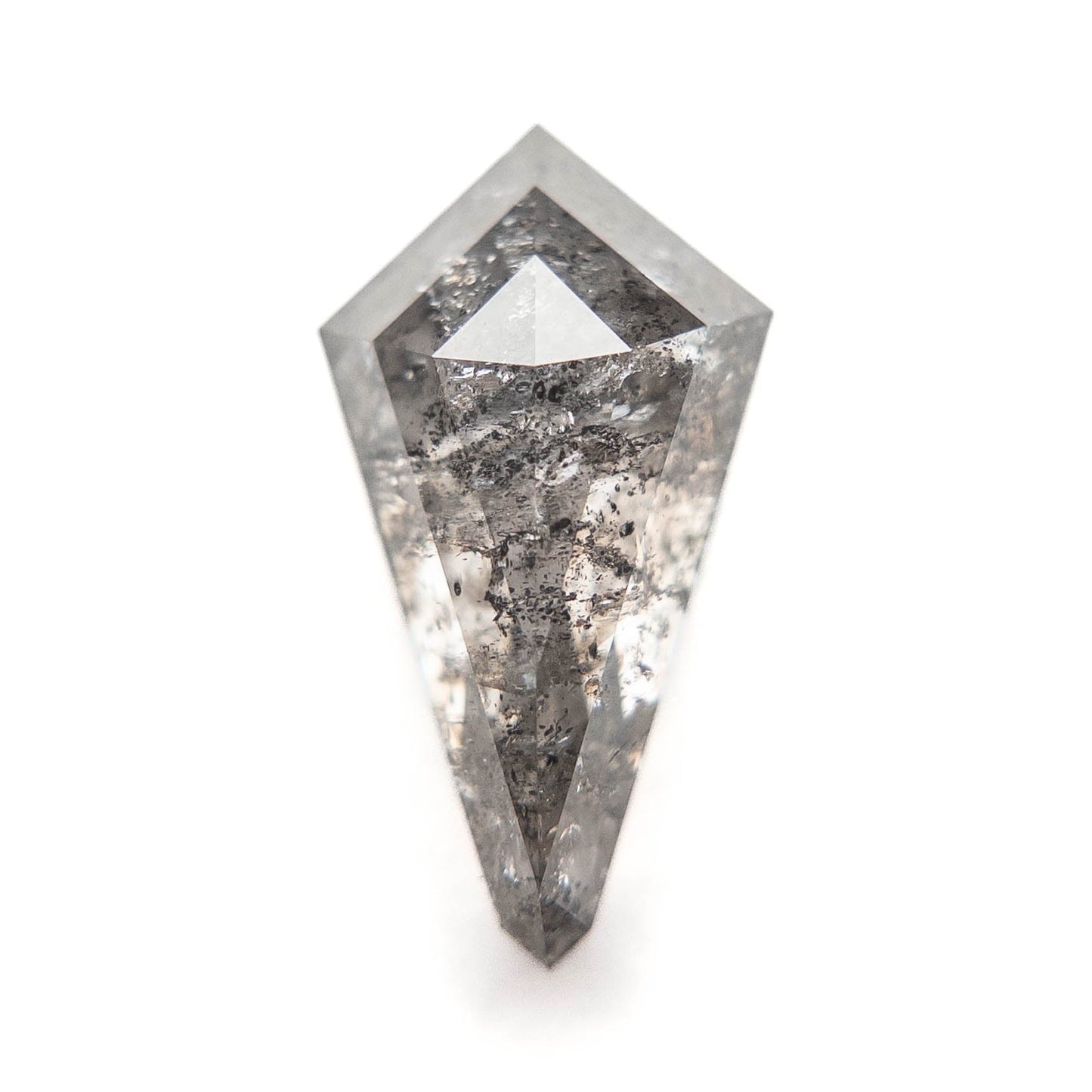 3.70 Carat Salt and Pepper Rose Cut Kite Diamond
