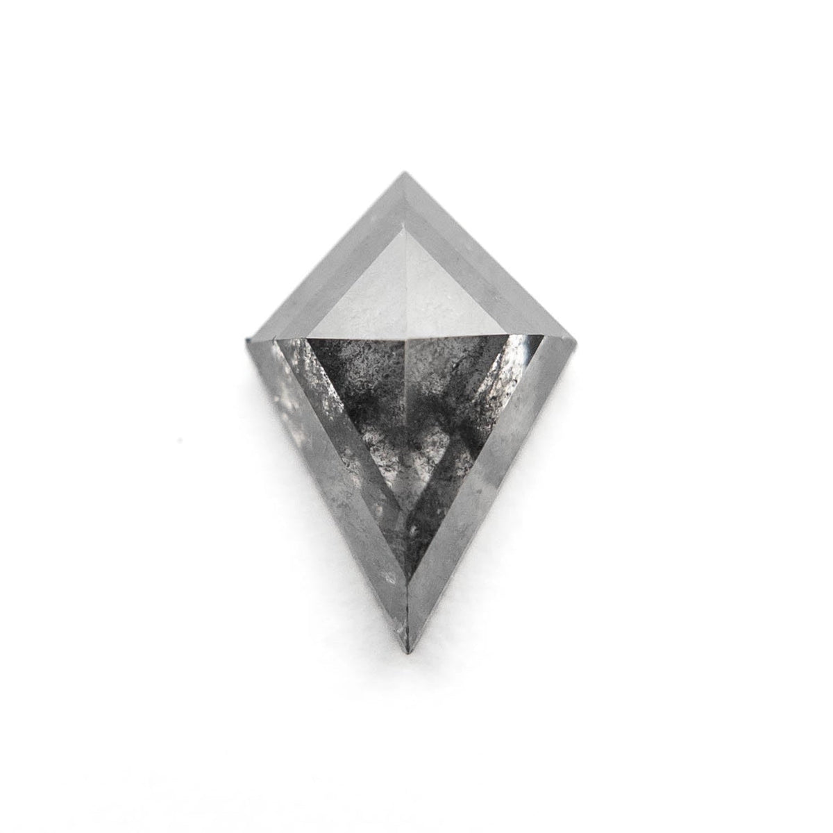 1.45 Carat Black Salt and Pepper Rose Cut Kite Diamond
