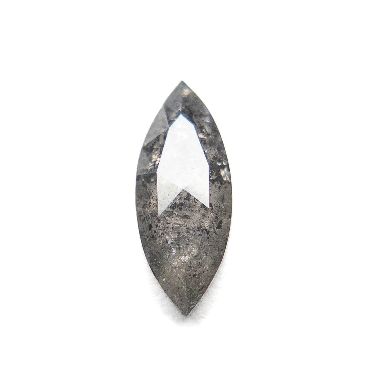 1.29 Carat Salt and Pepper Rose Cut Marquise Diamond