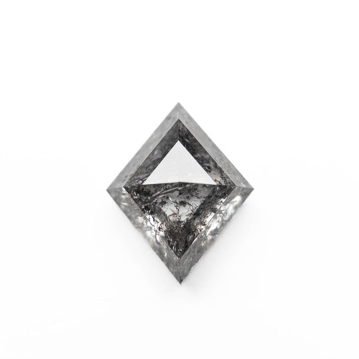 1.73 Carat Salt and Pepper Rose Cut Lozenge Diamond