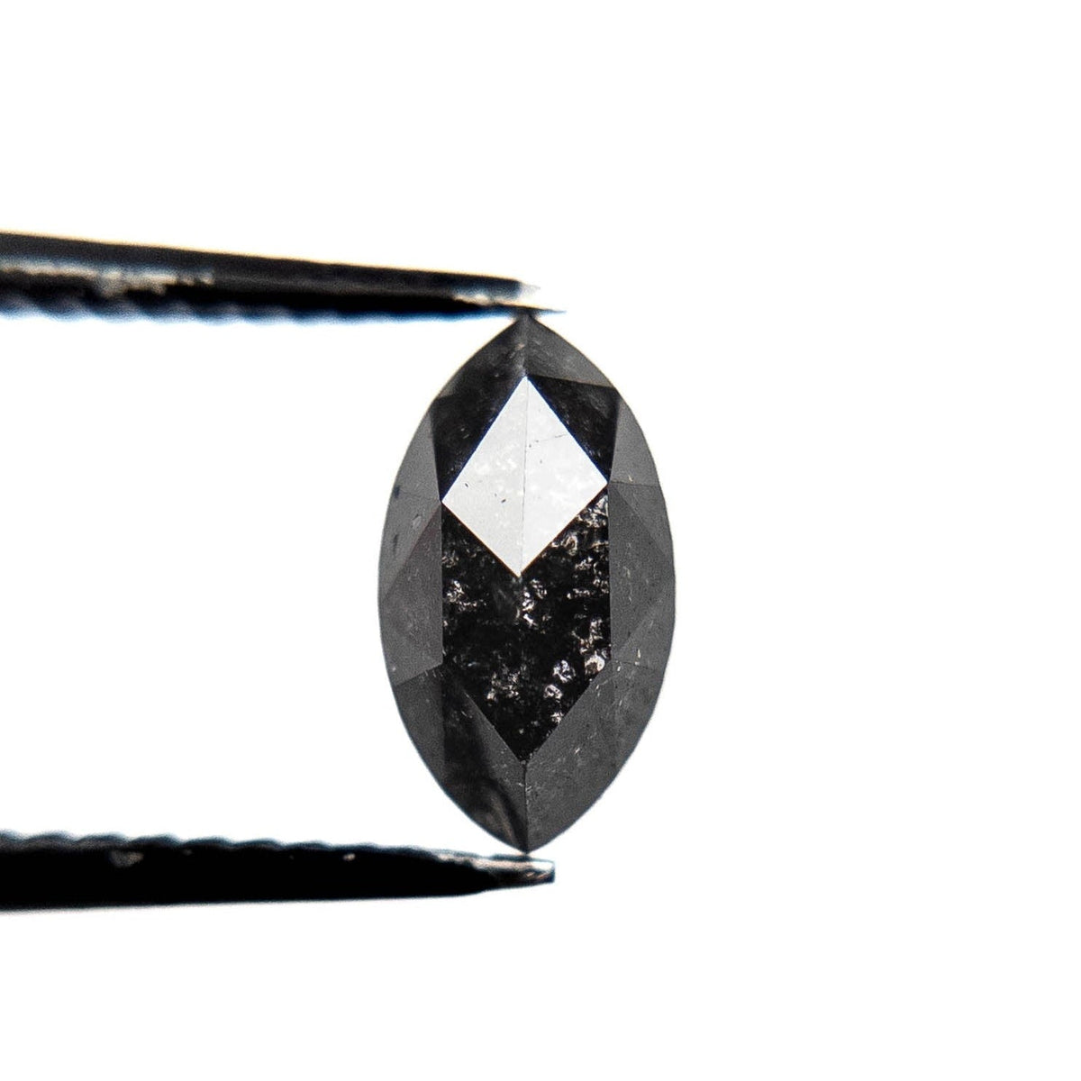 1.21 Carat Black Rose Cut Marquise Diamond