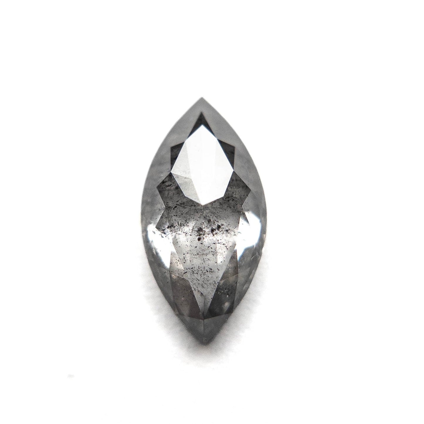 2.53 Carat Salt and Pepper Double Cut Marquise Diamond