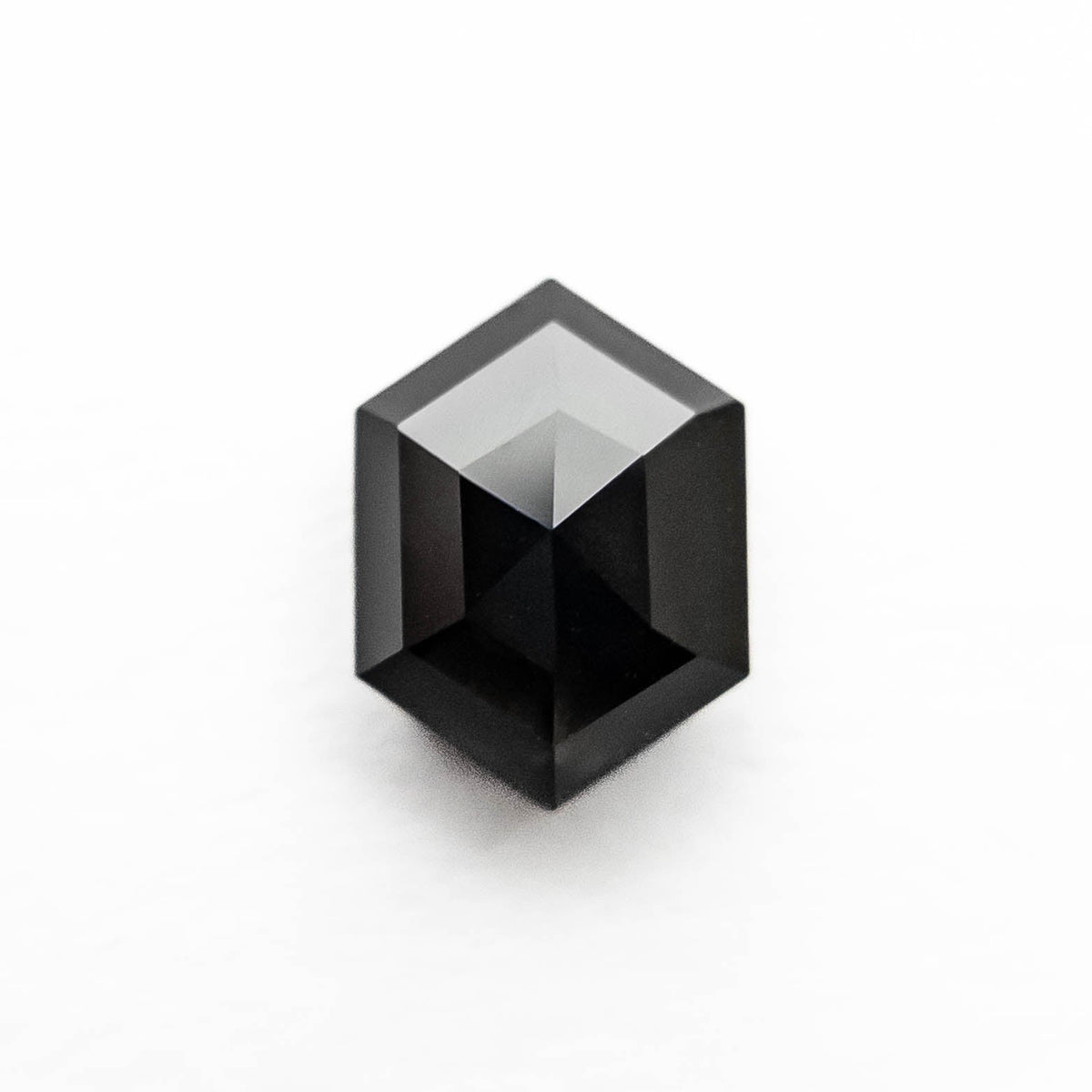 1.90 Carat Smoky Black Double Cut Hexagon Diamond