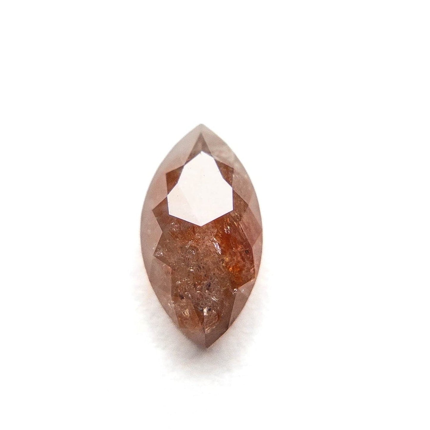 1.27 Carat Orange Salt and Pepper Double Cut Marquise Diamond