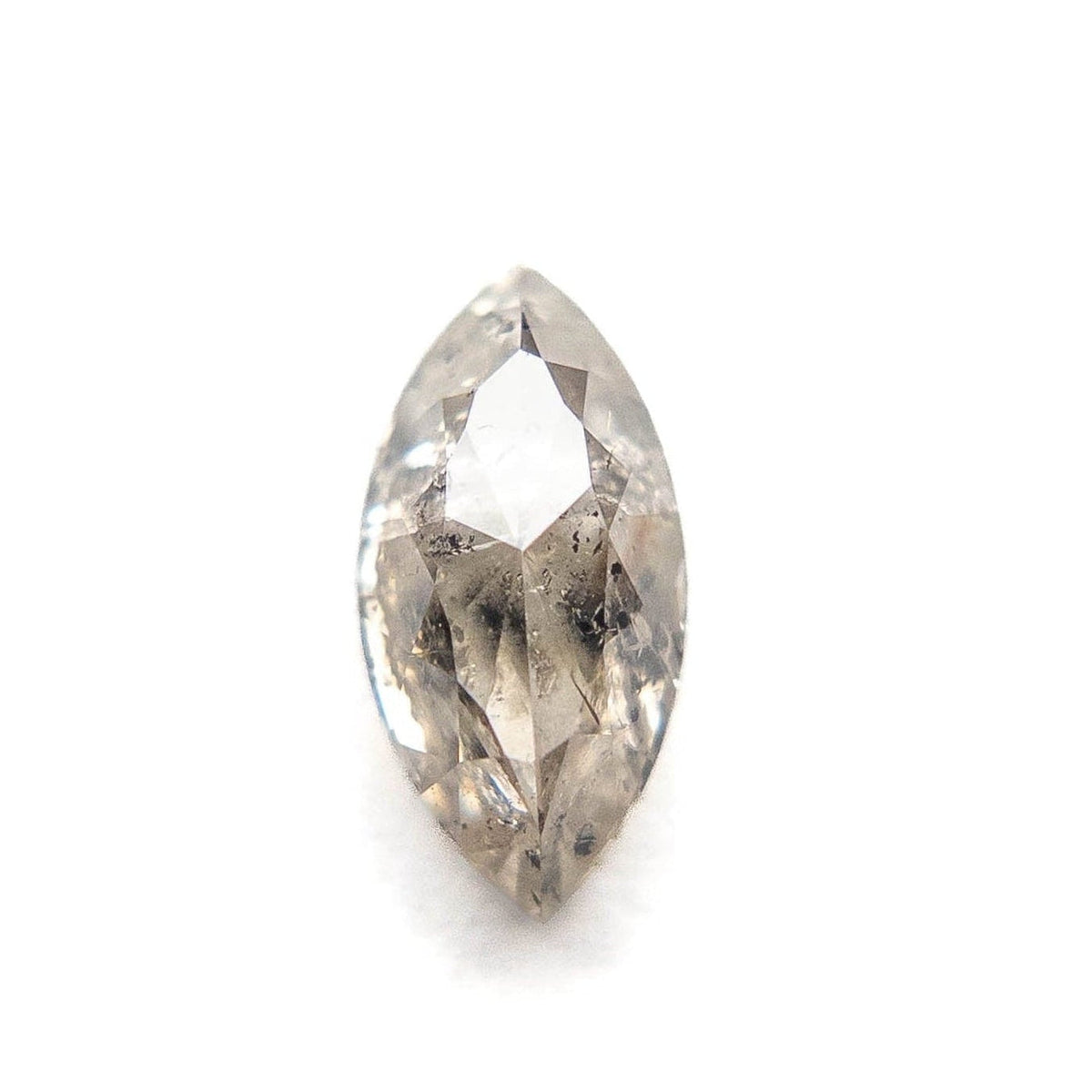 1.36 Carat Salt and Pepper Double Cut Marquise Diamond