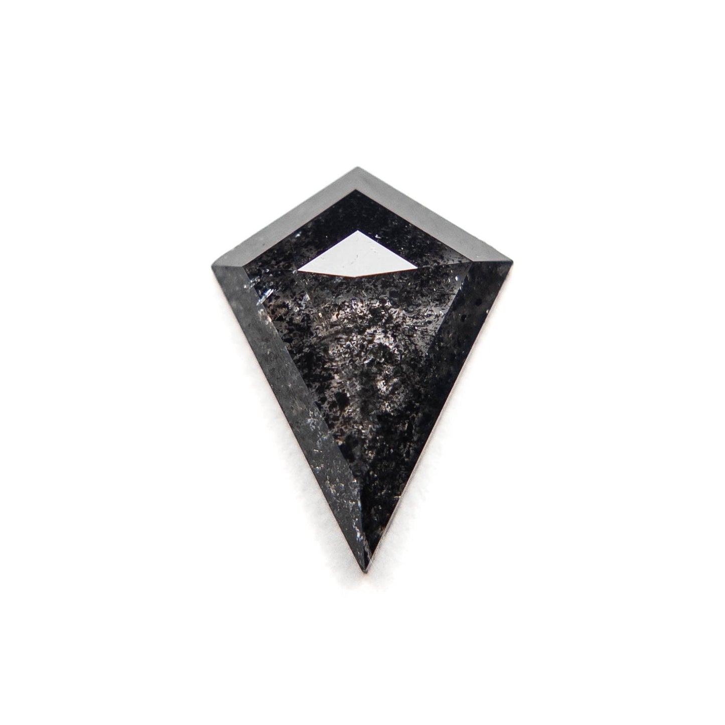 1.65 Carat Black Salt and Pepper Rose Cut Kite Diamond