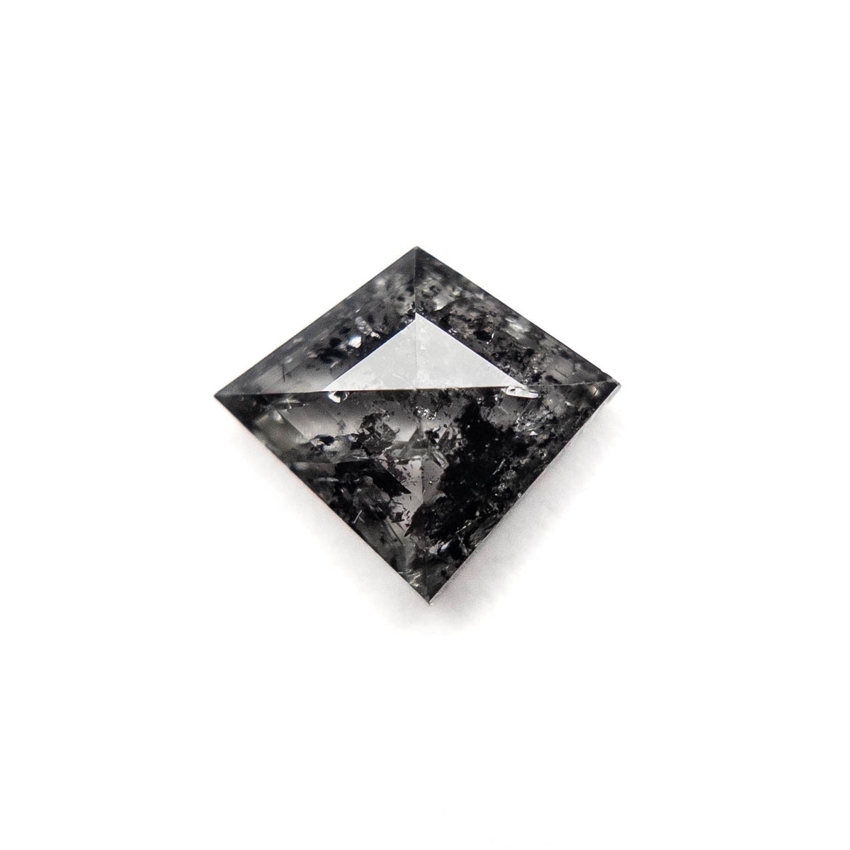 1.35 Carat Black Salt and Pepper Rose Cut Kite Diamond