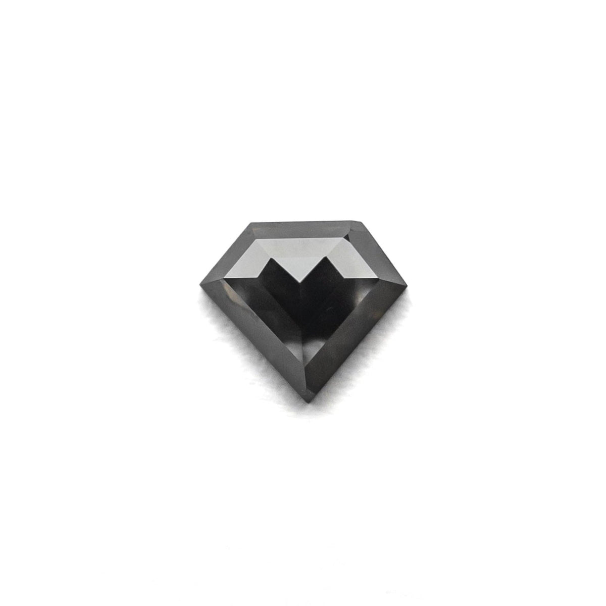 .76 Carat Black Salt and Pepper Rose Cut Shield Diamond